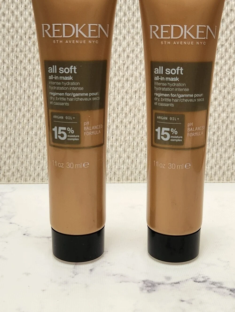 2 Redken All Soft All In Mask Travel Size 1 oz